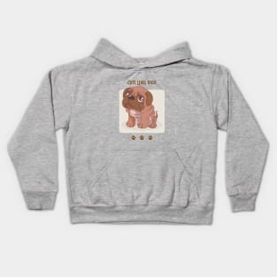 Cute Level 1000 / Cute Pug Puppy / Dog Lover / Dog Person / Pug Lover Kids Hoodie